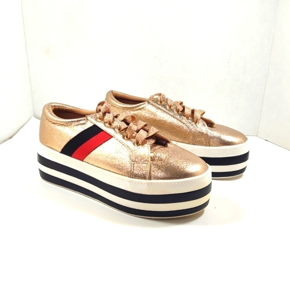 Nature Breeze women's shoes rose gold platform Size: 8.5